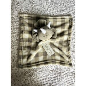 Lila & Jack Triceratops Baby Security Blanket Plaid Dinosaur Lovey AT342-GY-GH